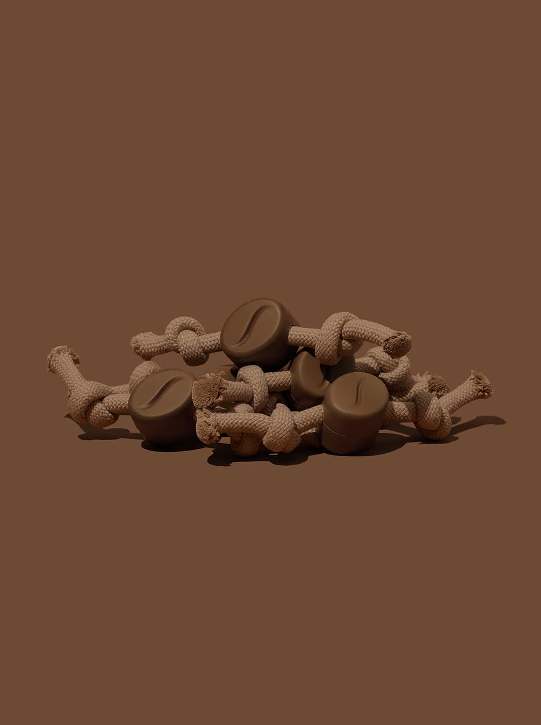 Coffee Playful Charm Knot Rope Toy