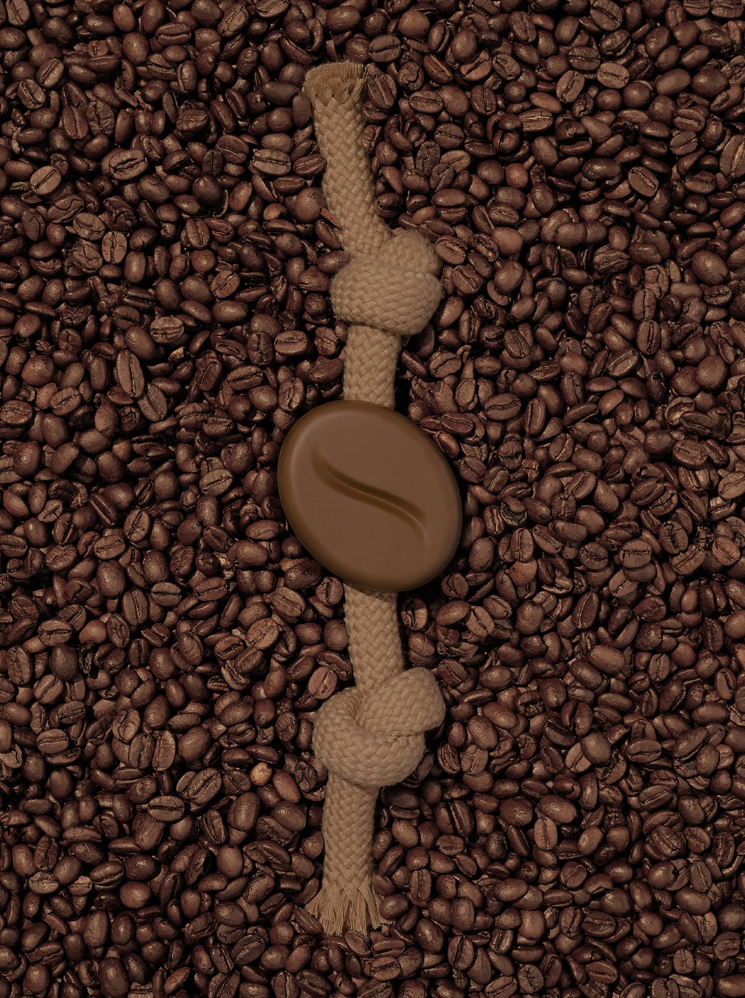 Coffee Playful Charm Knot Rope Toy