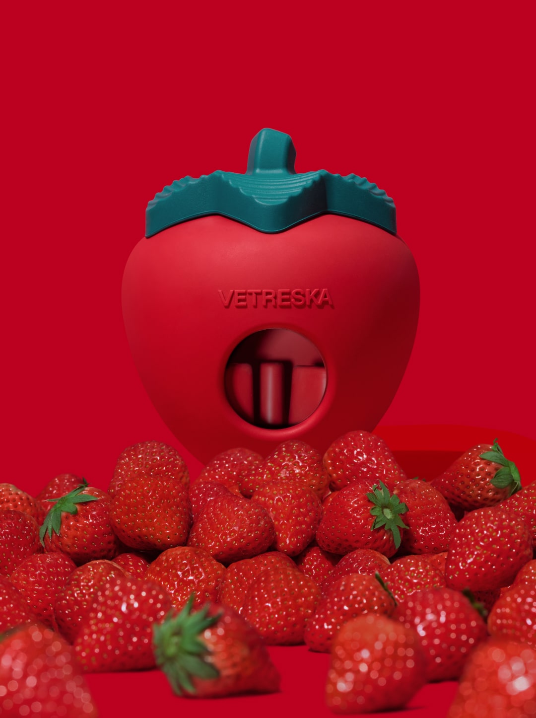 Strawberry Pet Treat Dispensing Toy