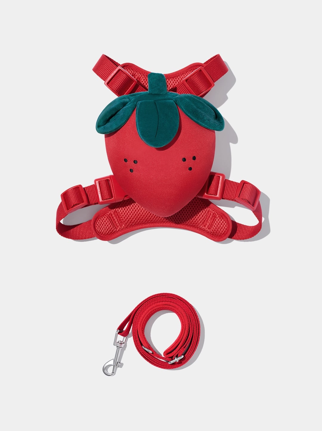 Strawberry Pet Backpack, Harness & Leash Set
