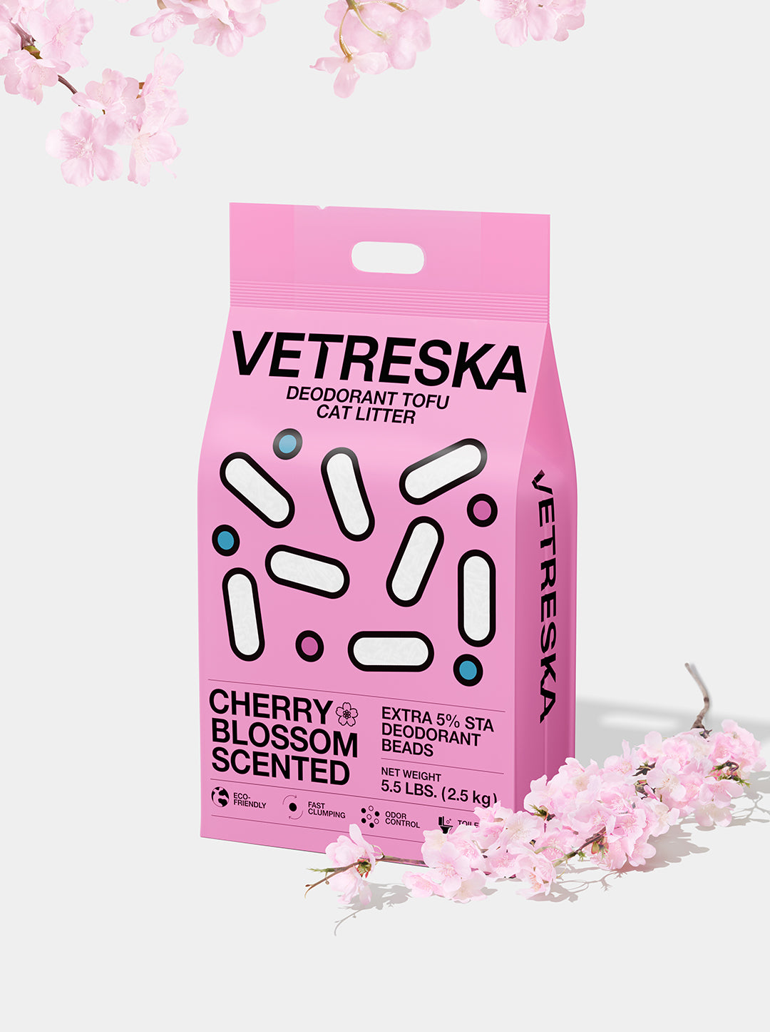 Deodorant Tofu Cat Litter - Cherry Blossom Scented
