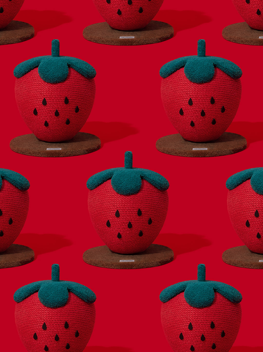 Strawberry Cat Scratching Ball