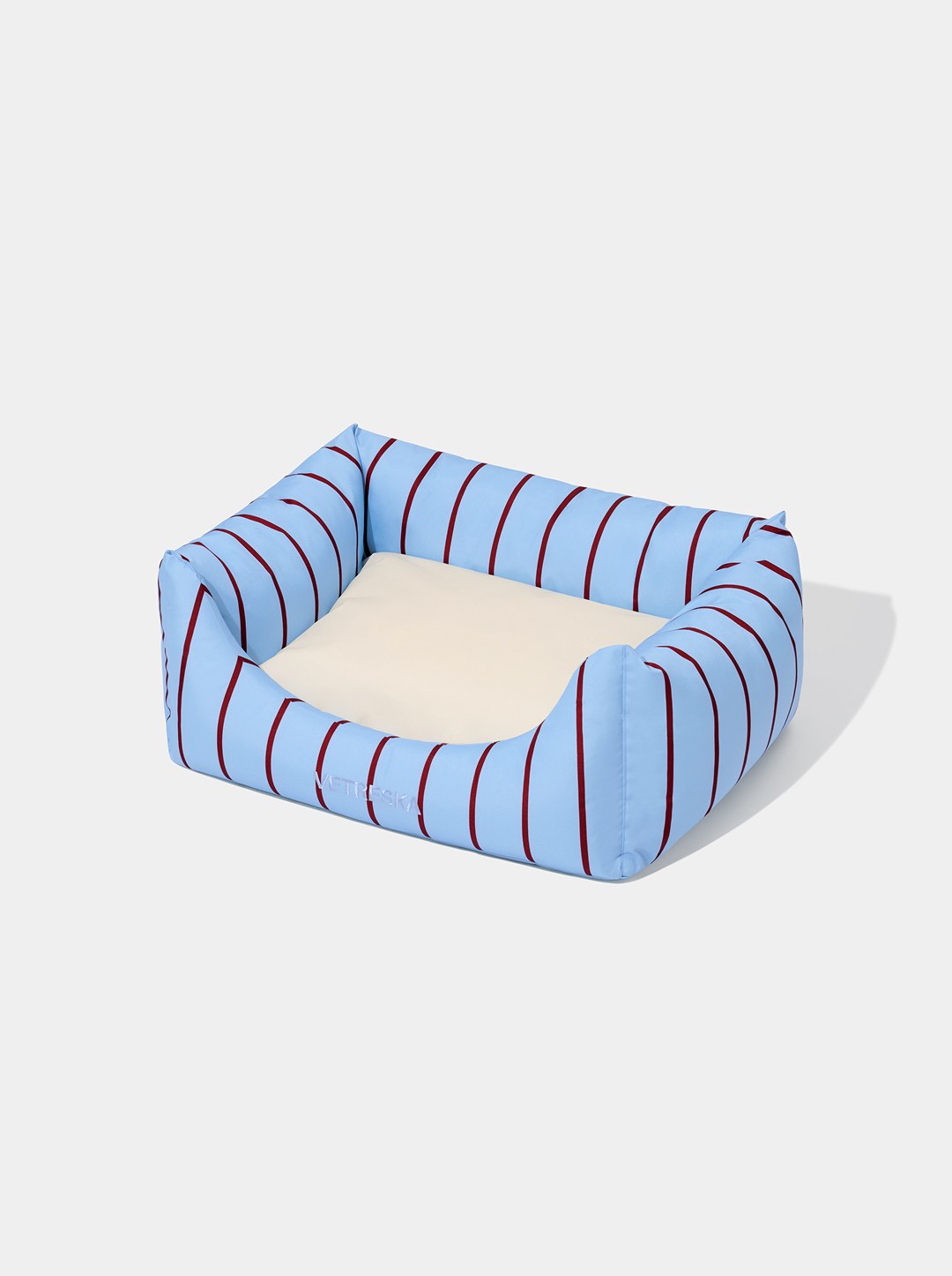 Vetreska Mist And Merlot Pet Sofa - Azure & Stripes