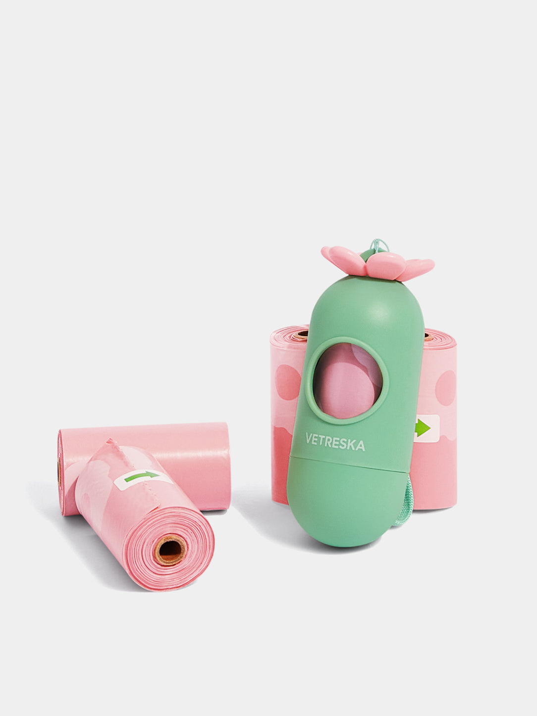 Vetreska - Flora pet poop bags with dispenser 