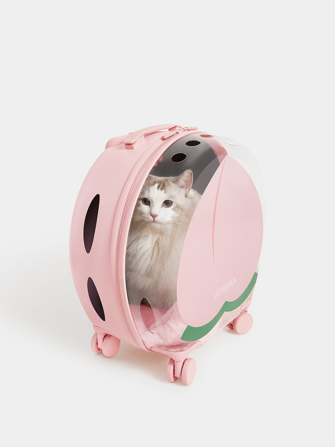 Y Bubble Pet Carrier - Pink & Transparent