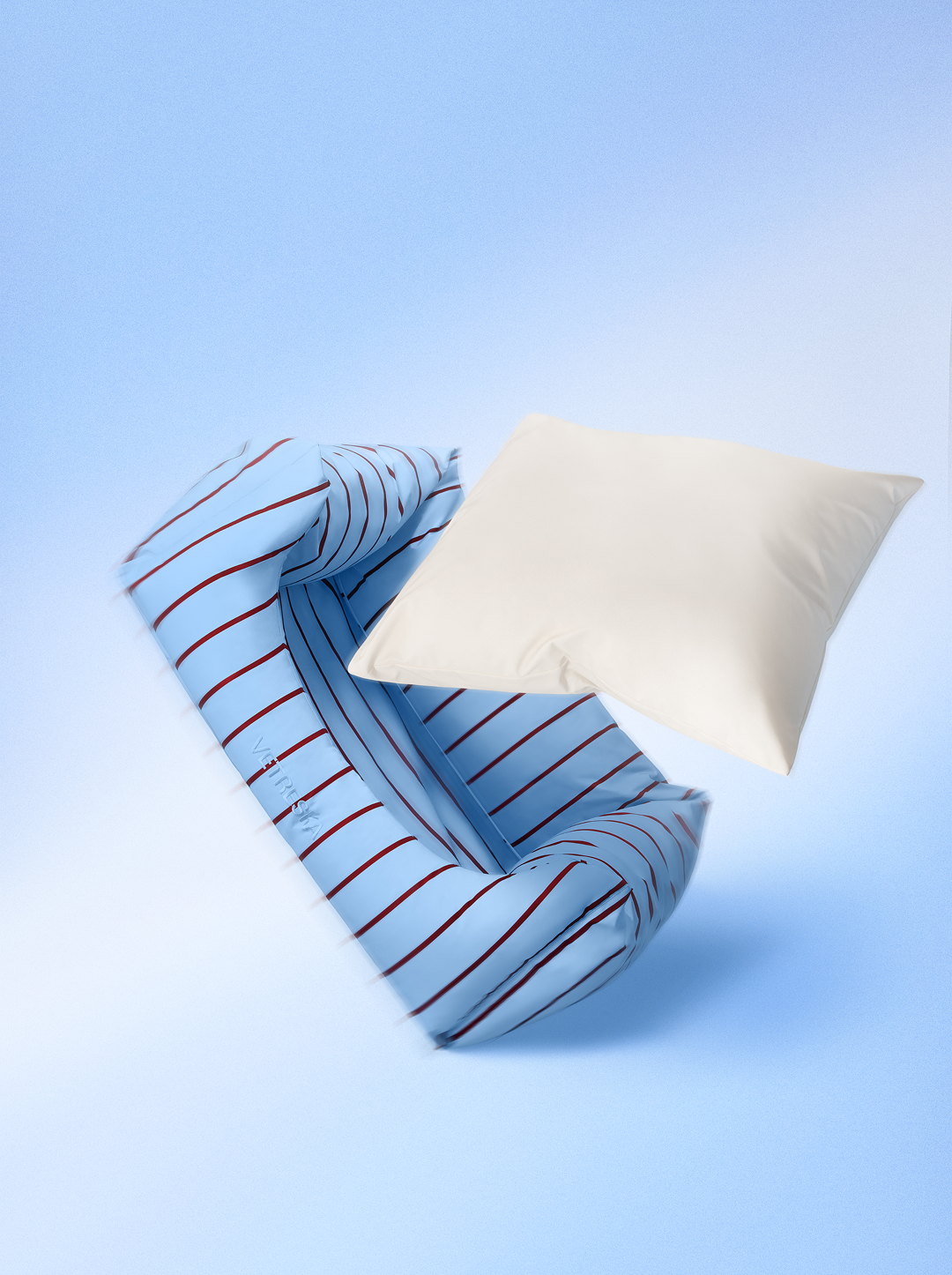 Vetreska Mist And Merlot Pet Sofa - Azure & Stripes