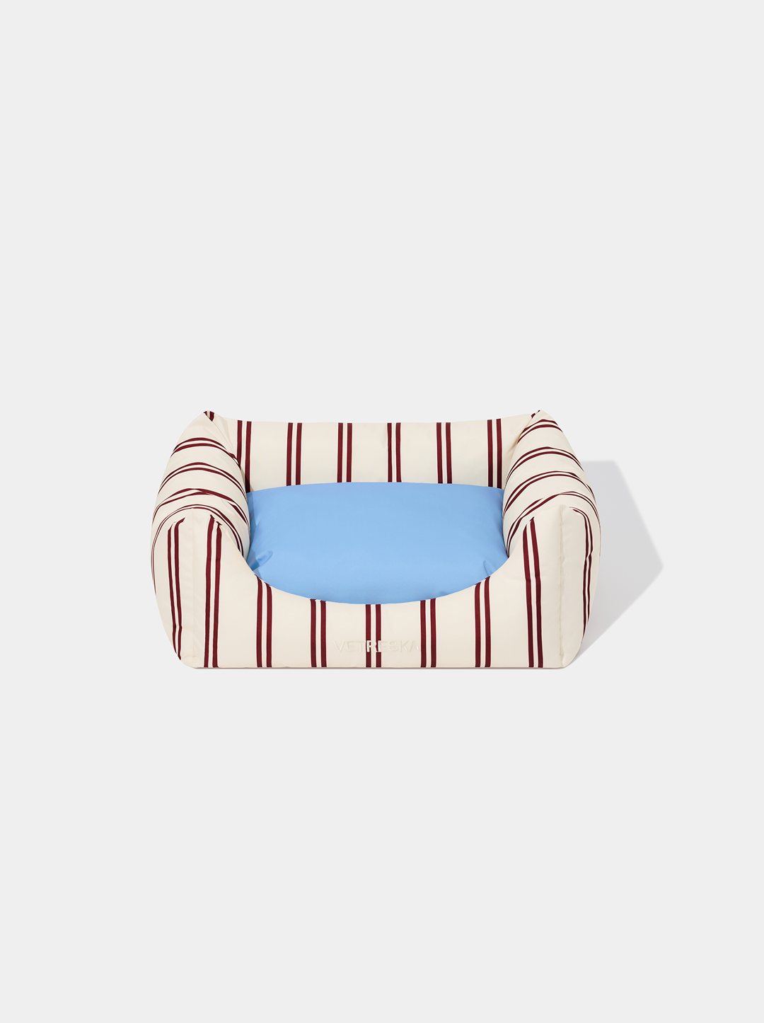 Vetreska Mist And Merlot Pet Sofa - Cream & Stripes