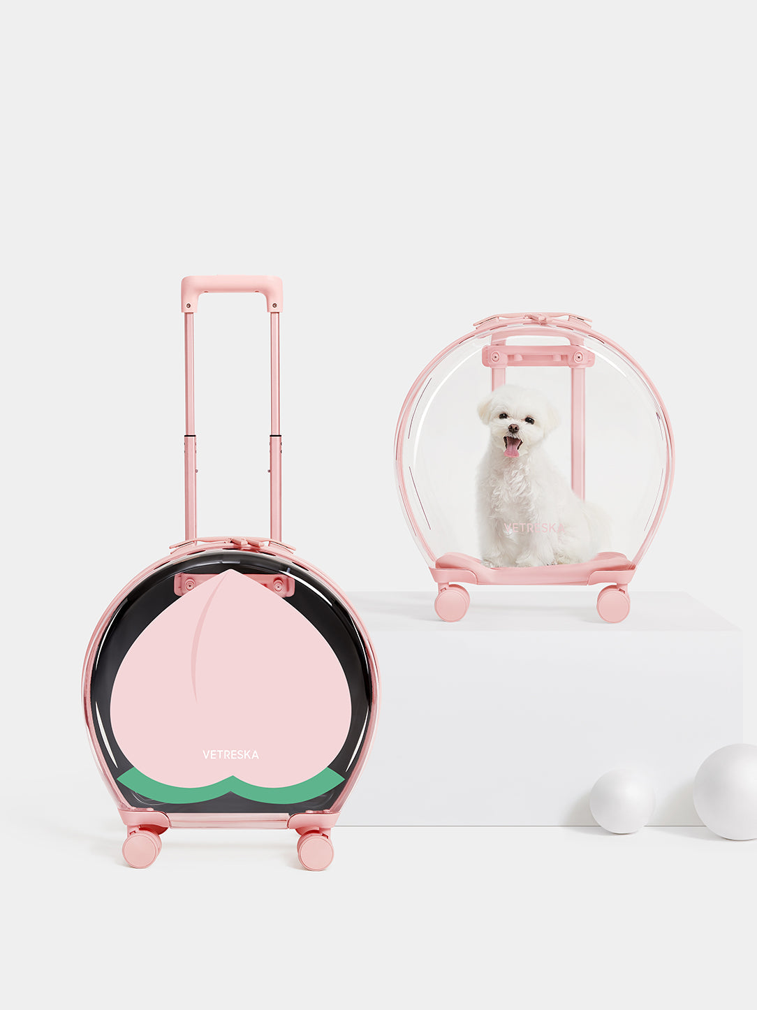 Bubble Pet Carrier - Pink Color Block