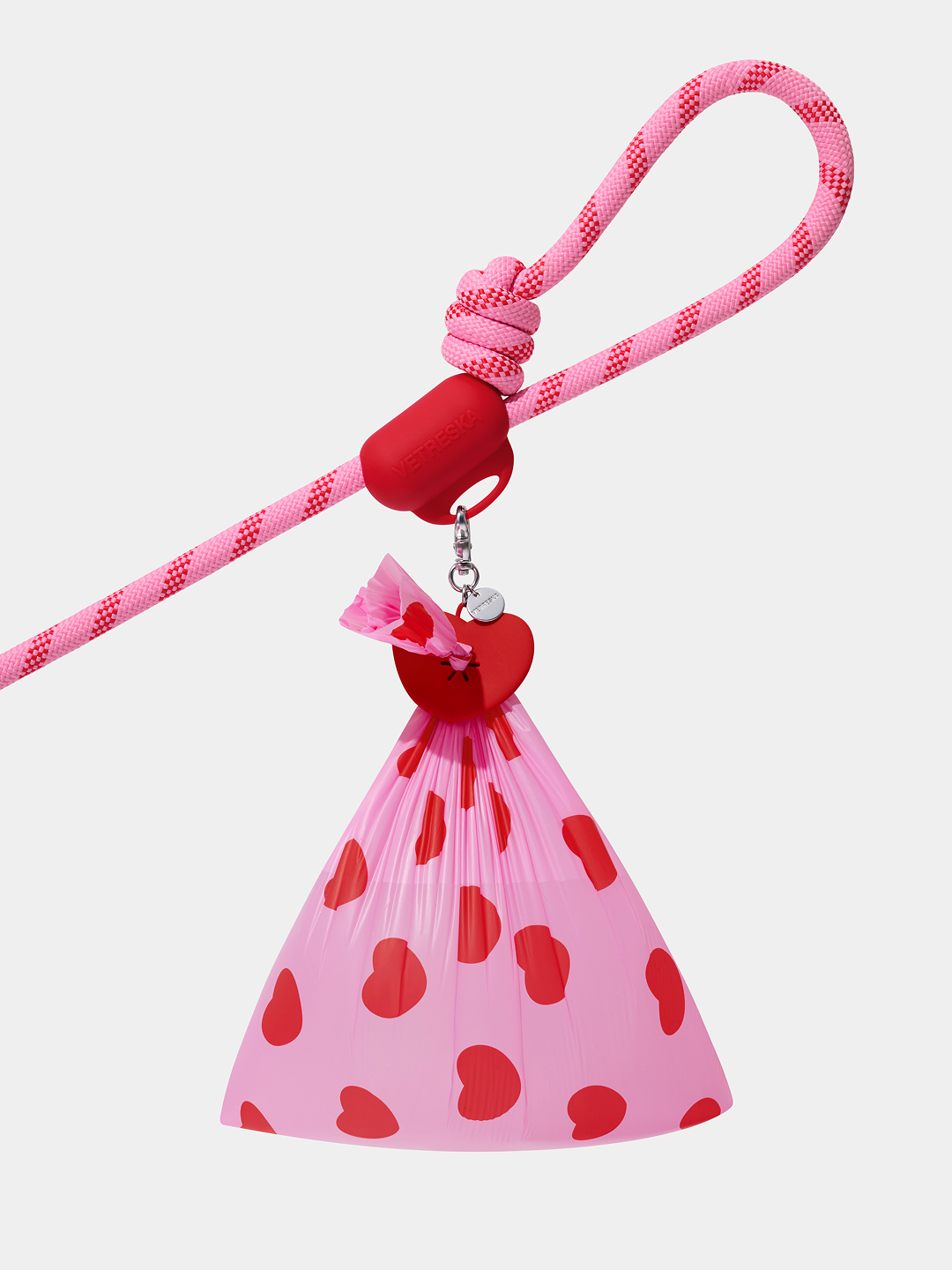 Connect Pet Poop Bag Hands-Free Clip (Crush & Blush)
