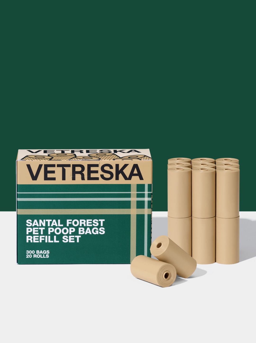Santal Forest Pet Poop Bags Refill Set (20 Rolls)