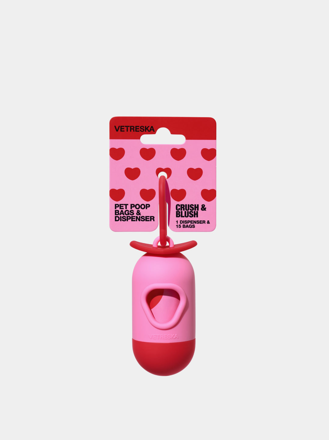 Crush & Blush Pet Poop Bags & Dispenser (1 Dispenser + 1 Roll)