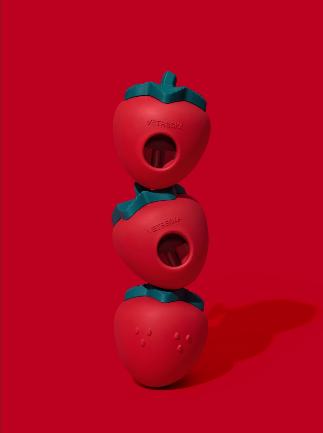 Strawberry Pet Treat Dispensing Toy