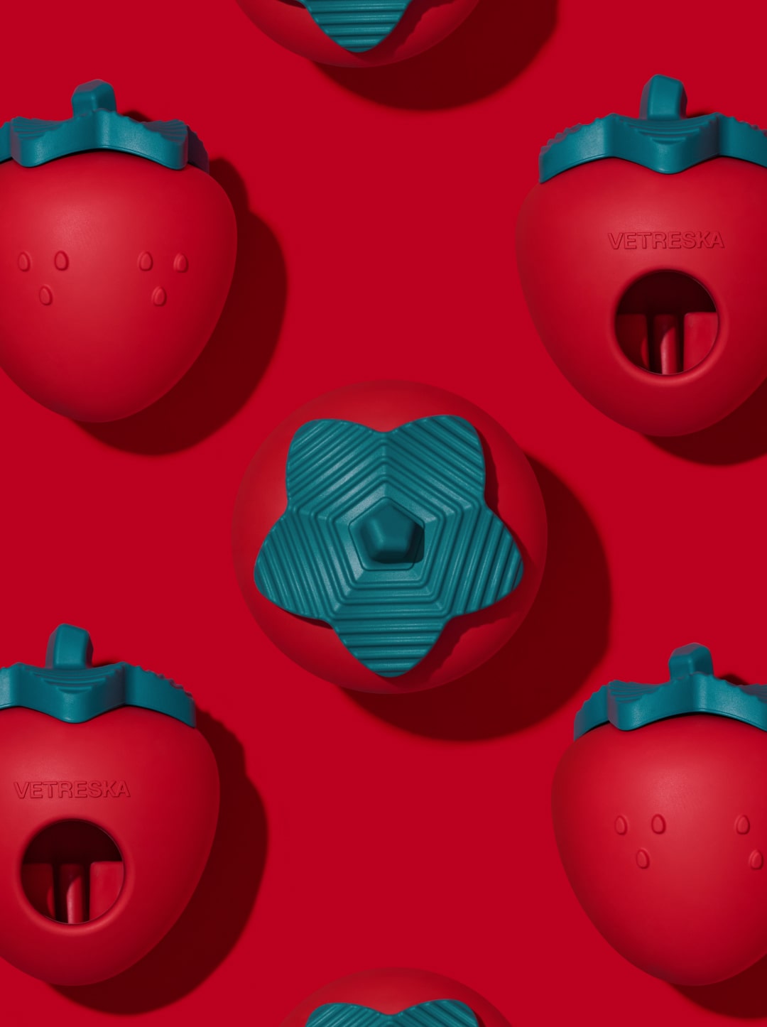 Strawberry Pet Treat Dispensing Toy