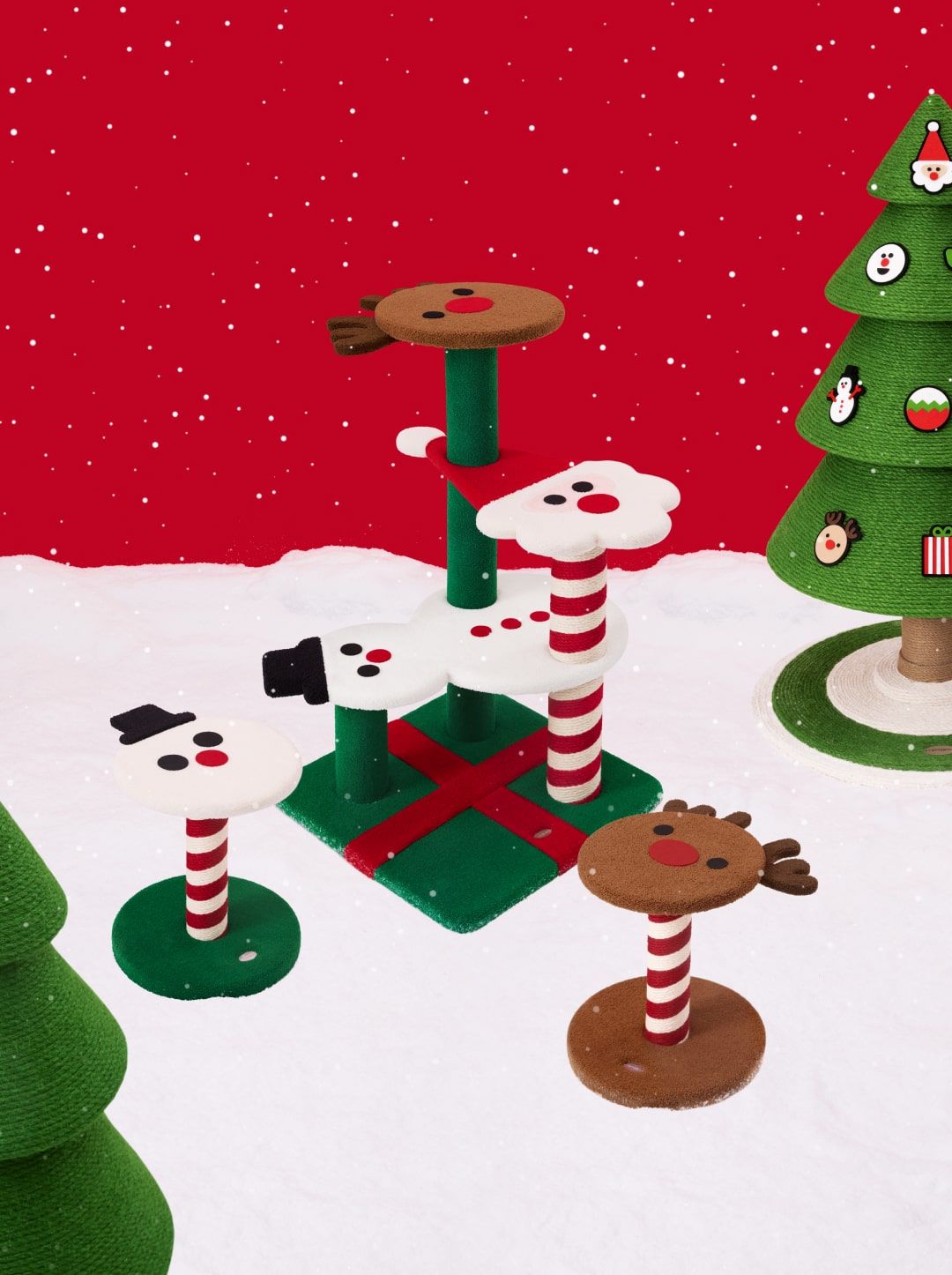 Frosty Fellow Cat Climber - 2 Platforms