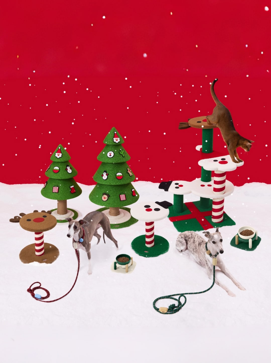 Festive Friends Cat Climber - 4 Platforms