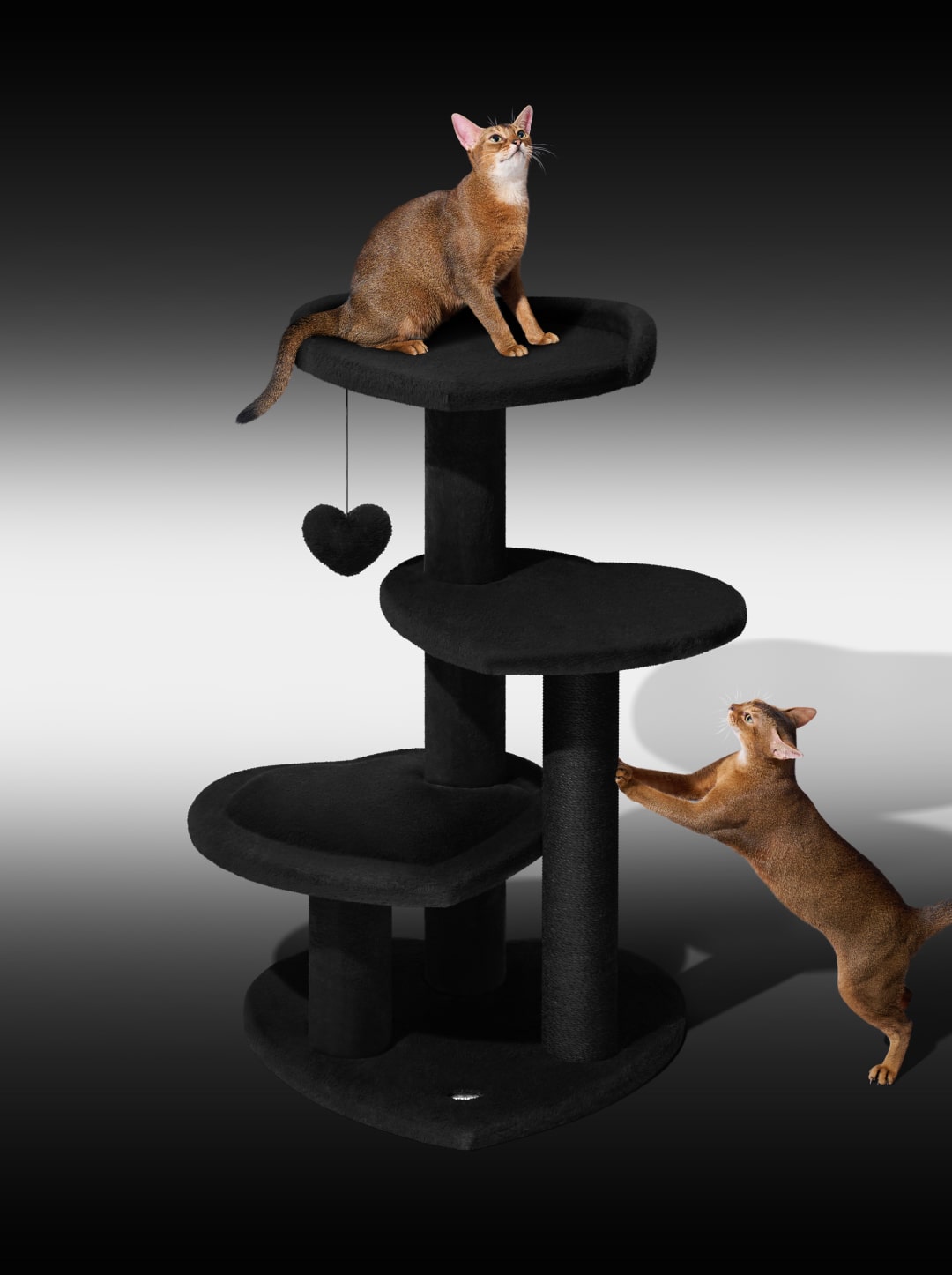 Heartpurrnoir Cat Climber - 4 Platforms