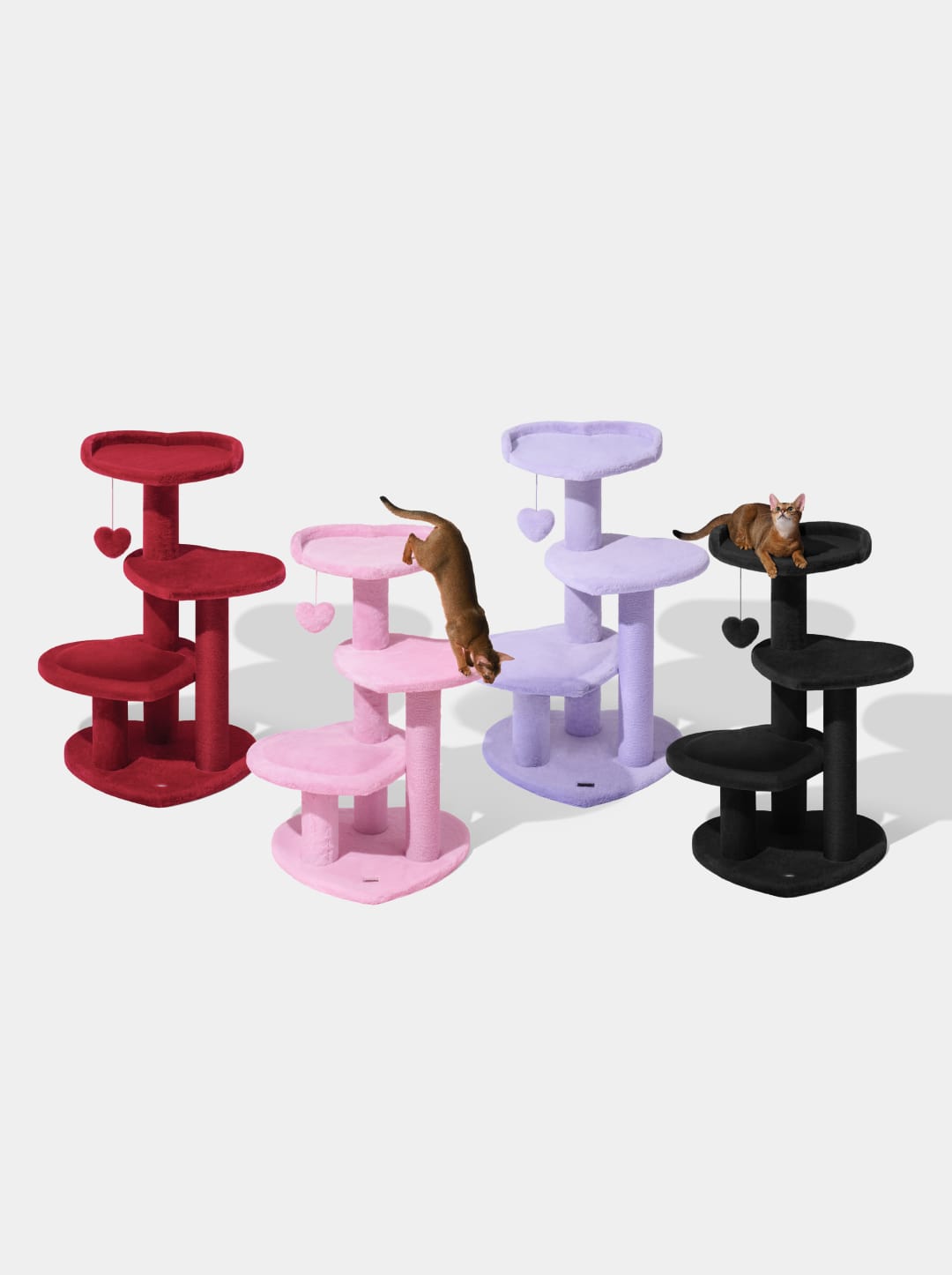 Heartpurrnoir Cat Climber - 4 Platforms