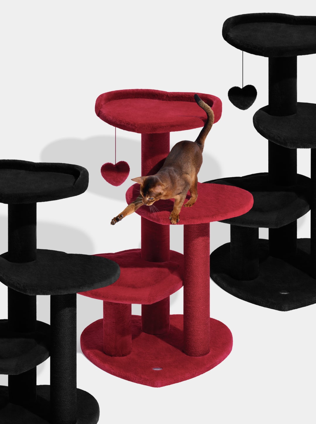 Heartpurrnoir Cat Climber - 4 Platforms