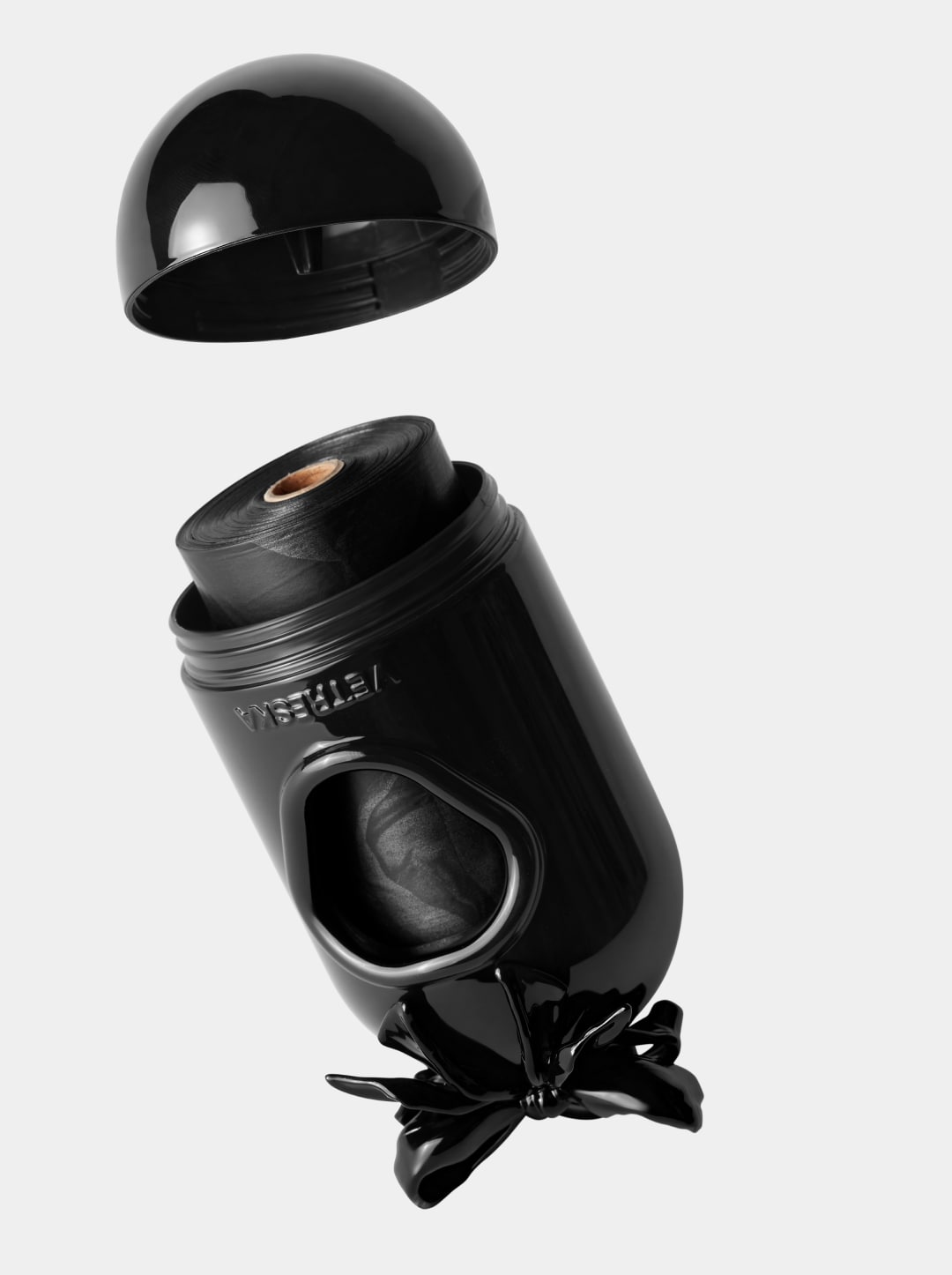 Bow De Noir Pet Poop Bags & Dispenser (1 Dispenser + 1 Roll)