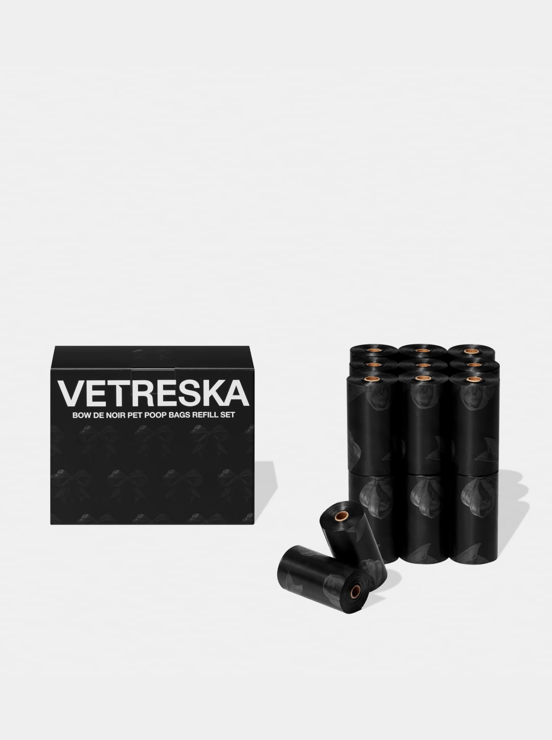 Bow De Noir Pet Poop Bags Refill Set (20 Rolls)