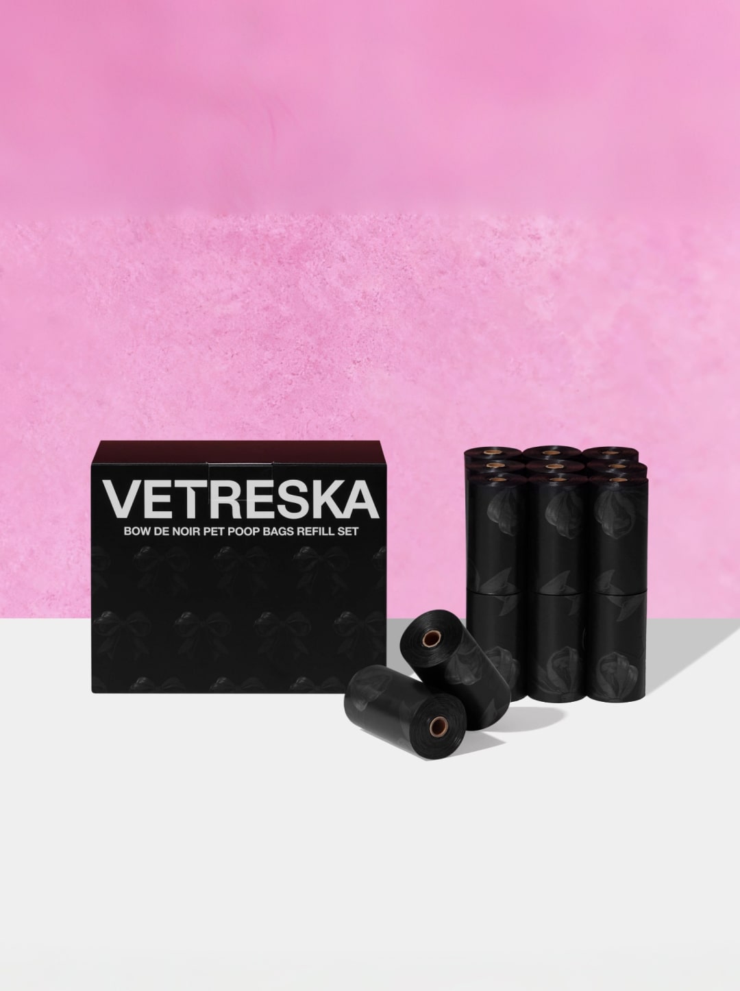 Bow De Noir Pet Poop Bags Refill Set (20 Rolls)