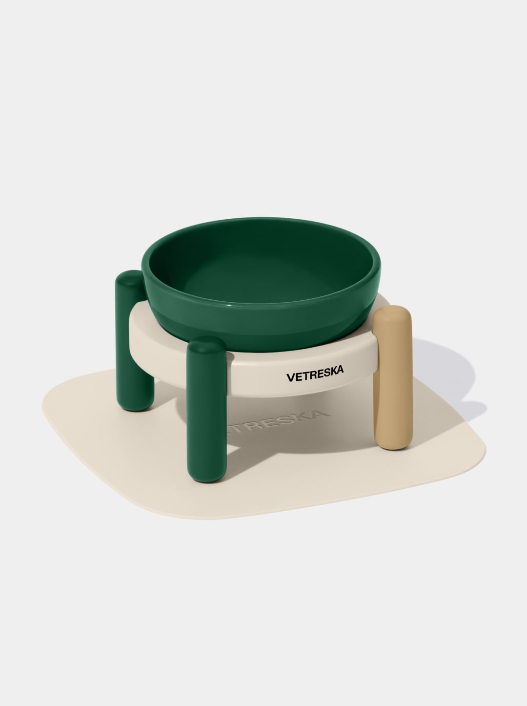 Santal Forest Ceramic Pet Bowl & Mat Set