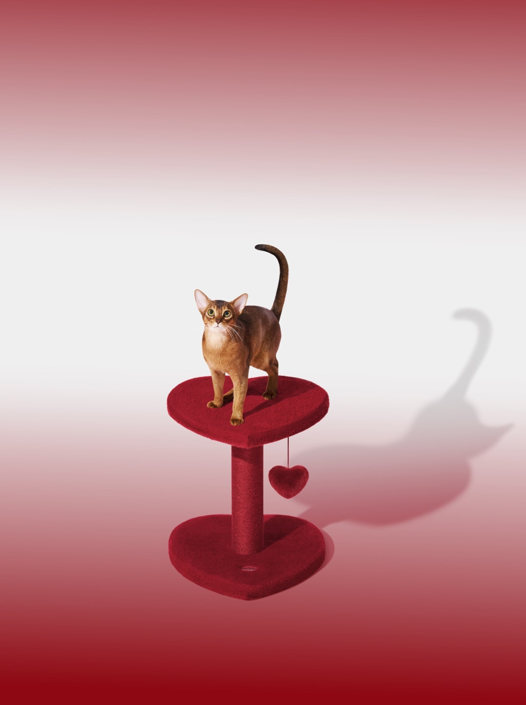 Heartpurrouge Cat Climber - 2 Platforms