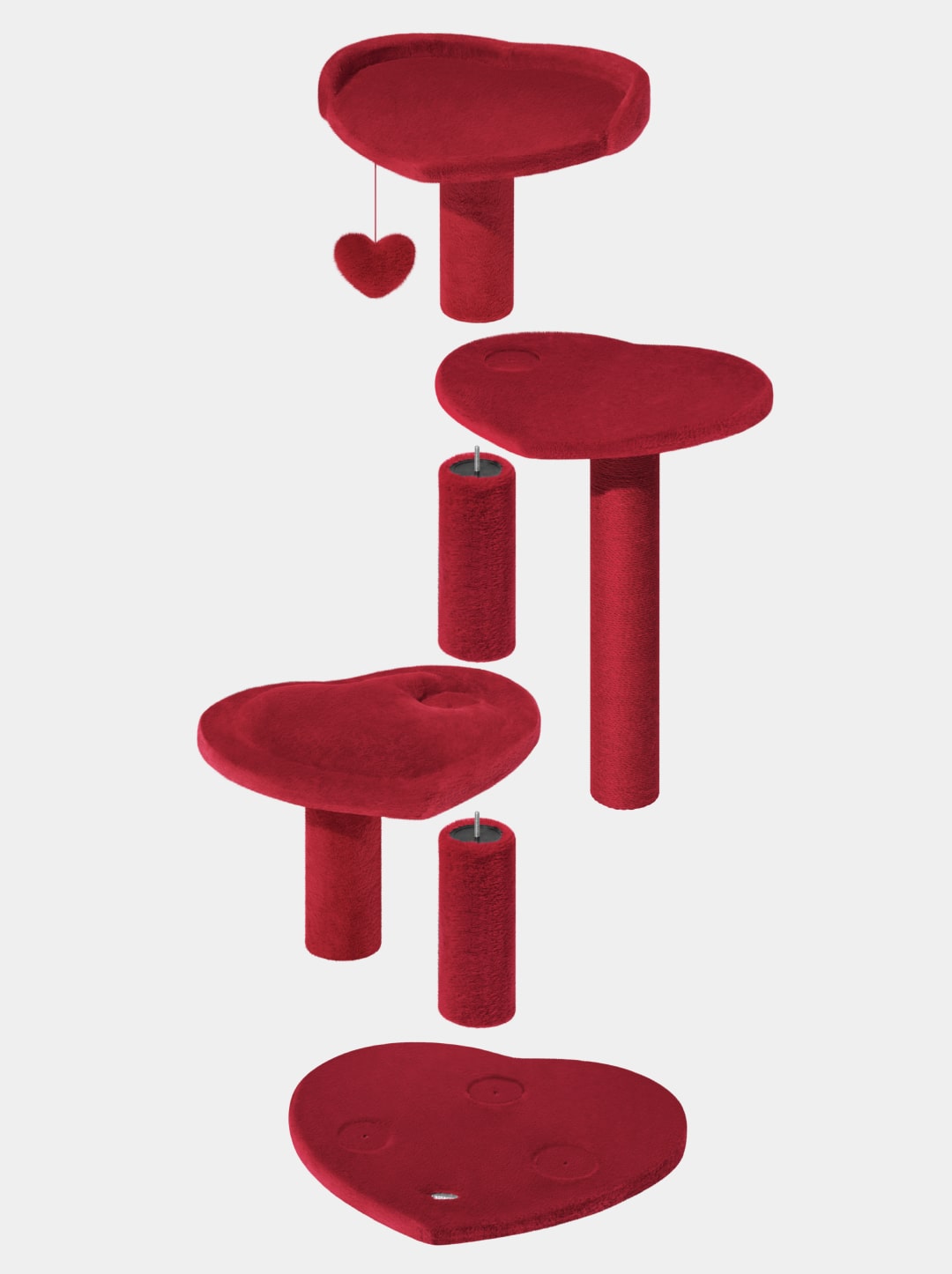 Heartpurrouge Cat Climber - 4 Platforms