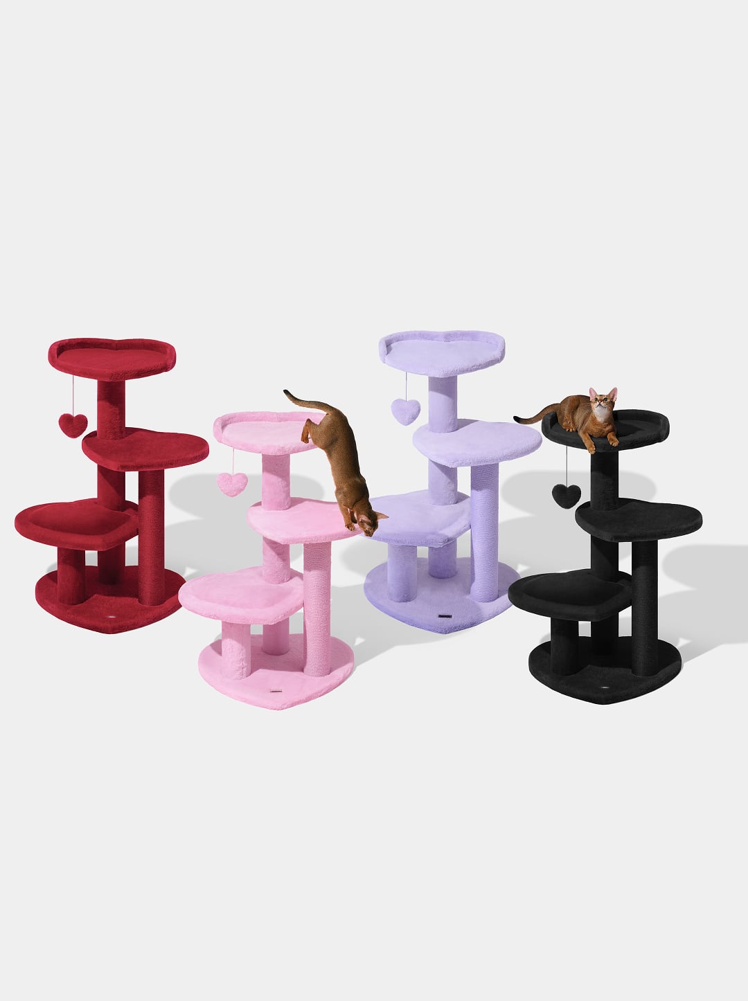 Heartpurrouge Cat Climber - 4 Platforms