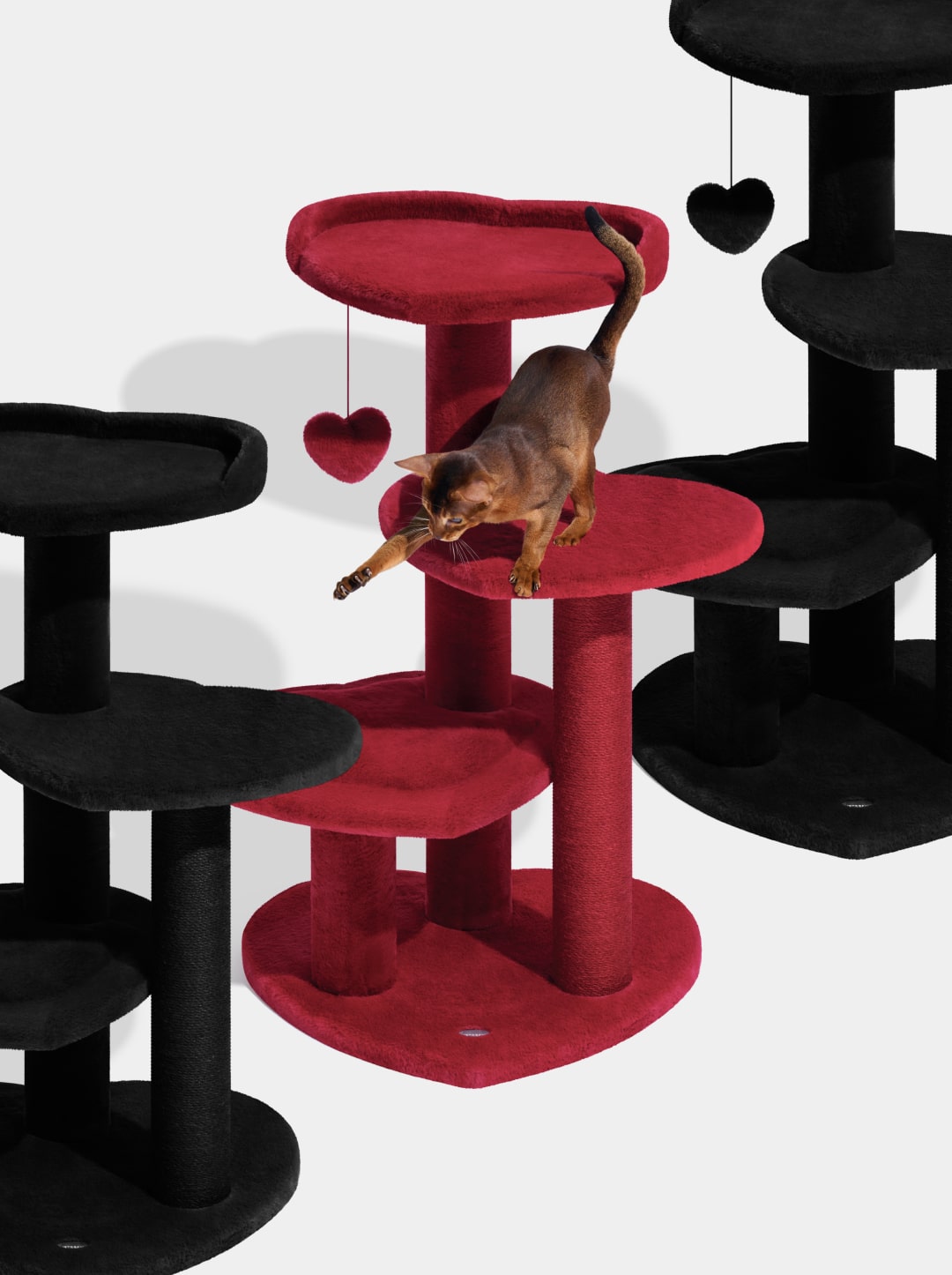 Heartpurrouge Cat Climber - 4 Platforms