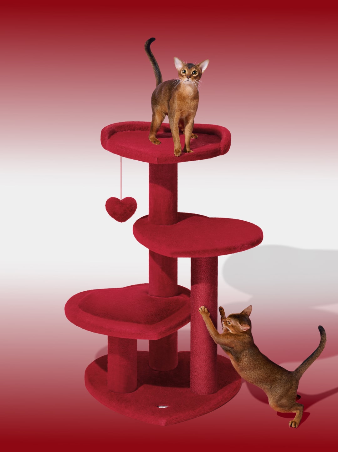 Heartpurrouge Cat Climber - 4 Platforms