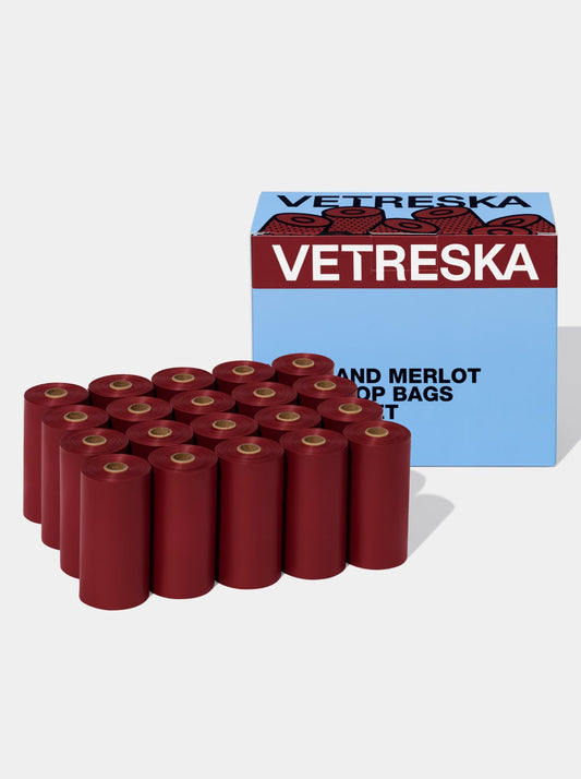 Mist And Merlot Pet Poop Bags Refill Set (20 Rolls)