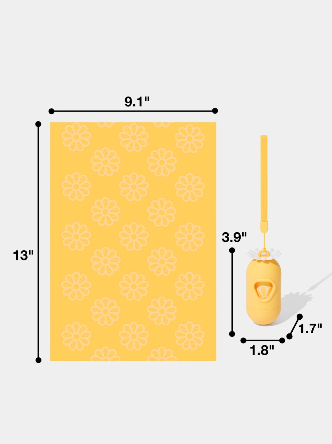 Daisy Pet Poop Bags & Dispenser (1 Dispenser + 1 Roll)