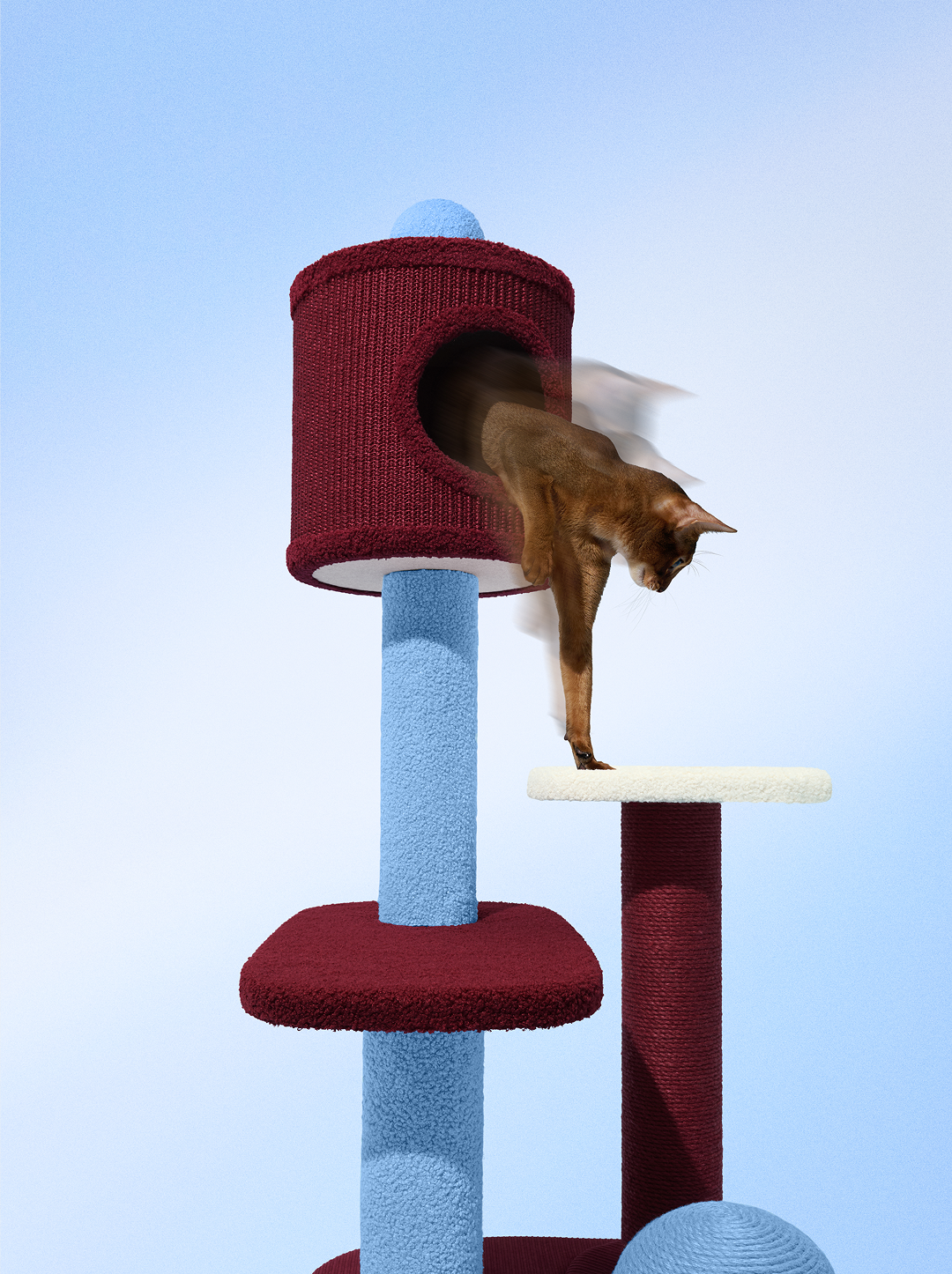 Mist and Merlot Cat Climber (Closed Top)
