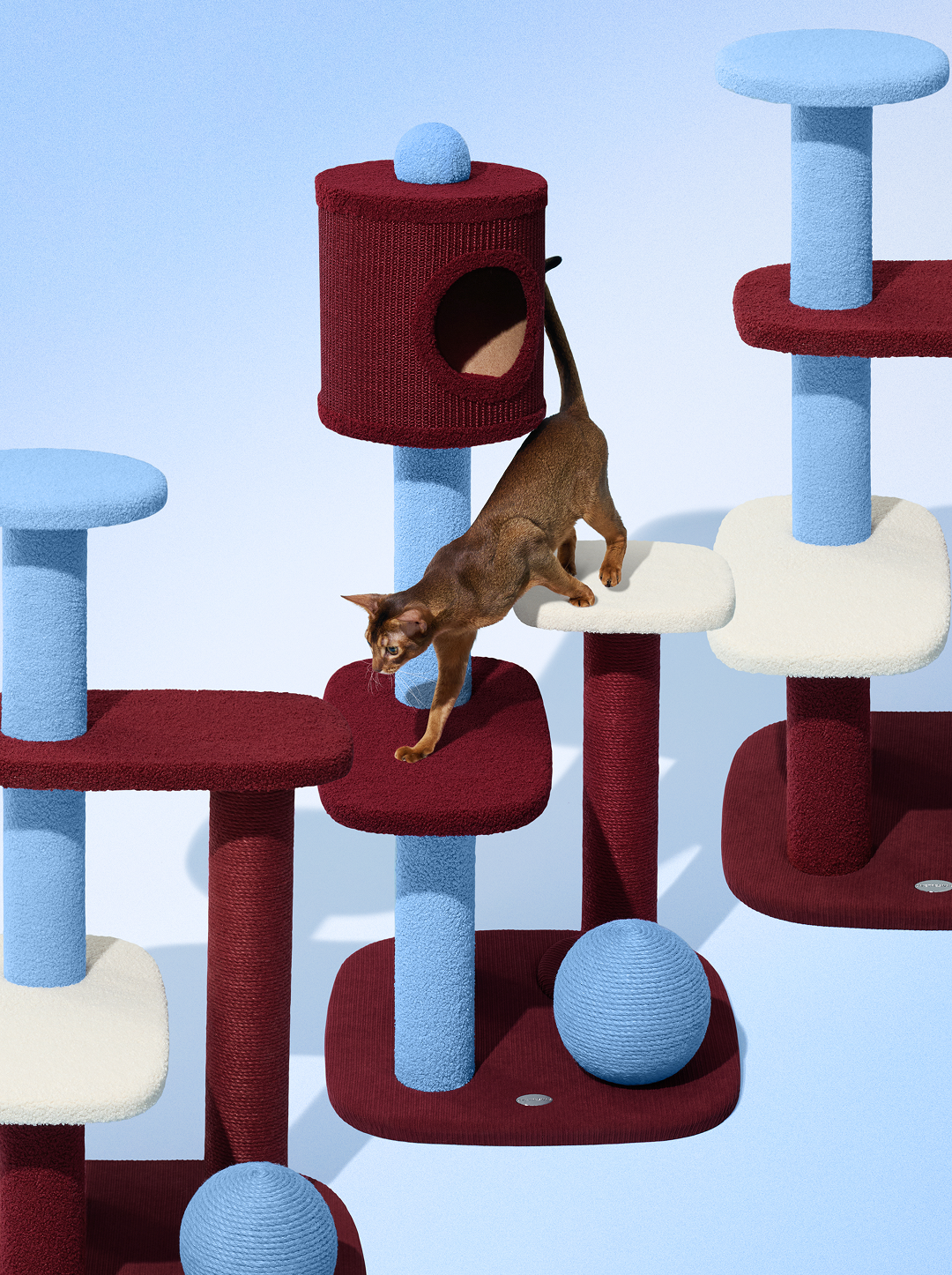 Mist and Merlot Cat Climber (Open Platform)