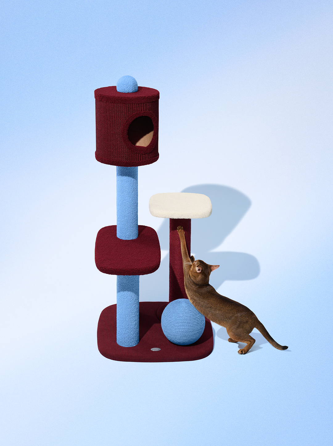 Mist and Merlot Cat Climber (Closed Top)