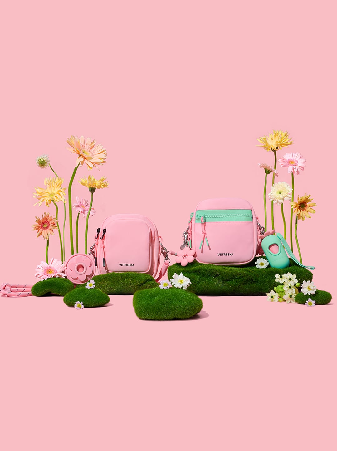 Connect Flora Mini Ware Compact  (Pink & Spearmint Twist)