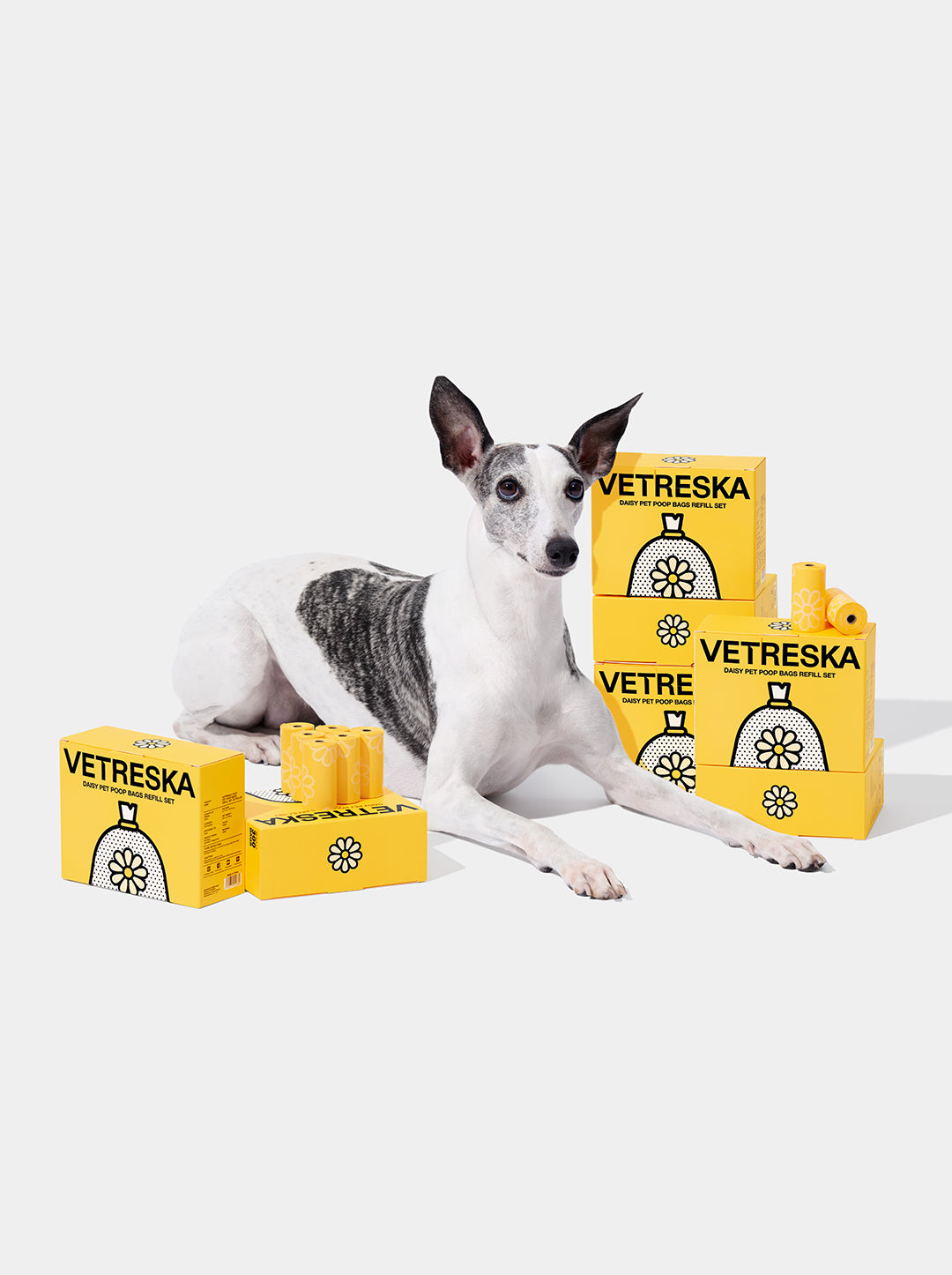 Vetreska Daisy Pet Poop Bag Refill Set (20 Rolls)