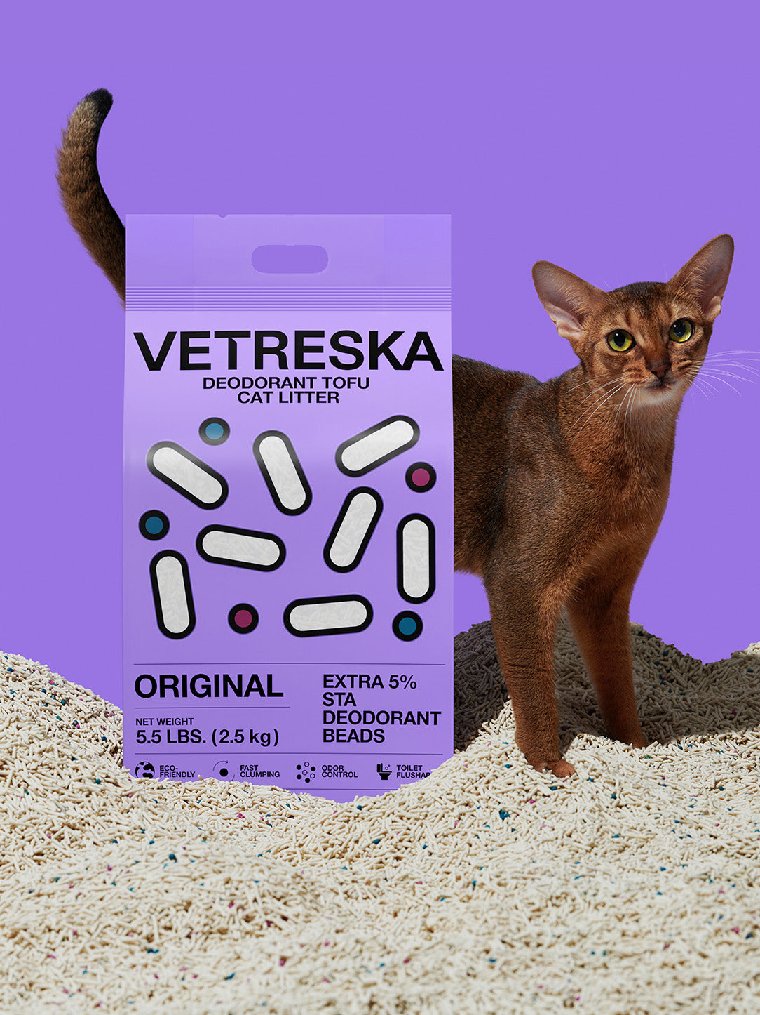 Deodorant Tofu Cat Litter - Non-scented