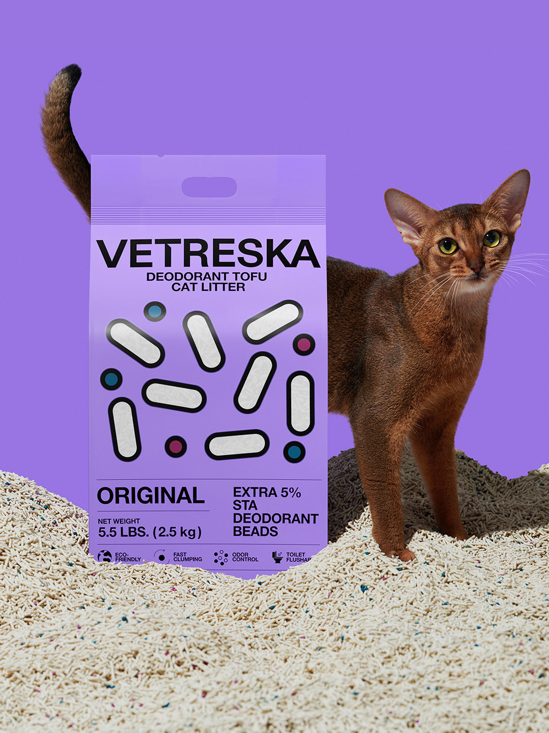 Y Deodorant Tofu Cat Litter - Non-scented