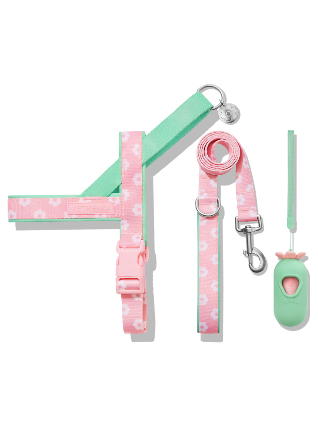 Flora Pet Harness & Leash Set