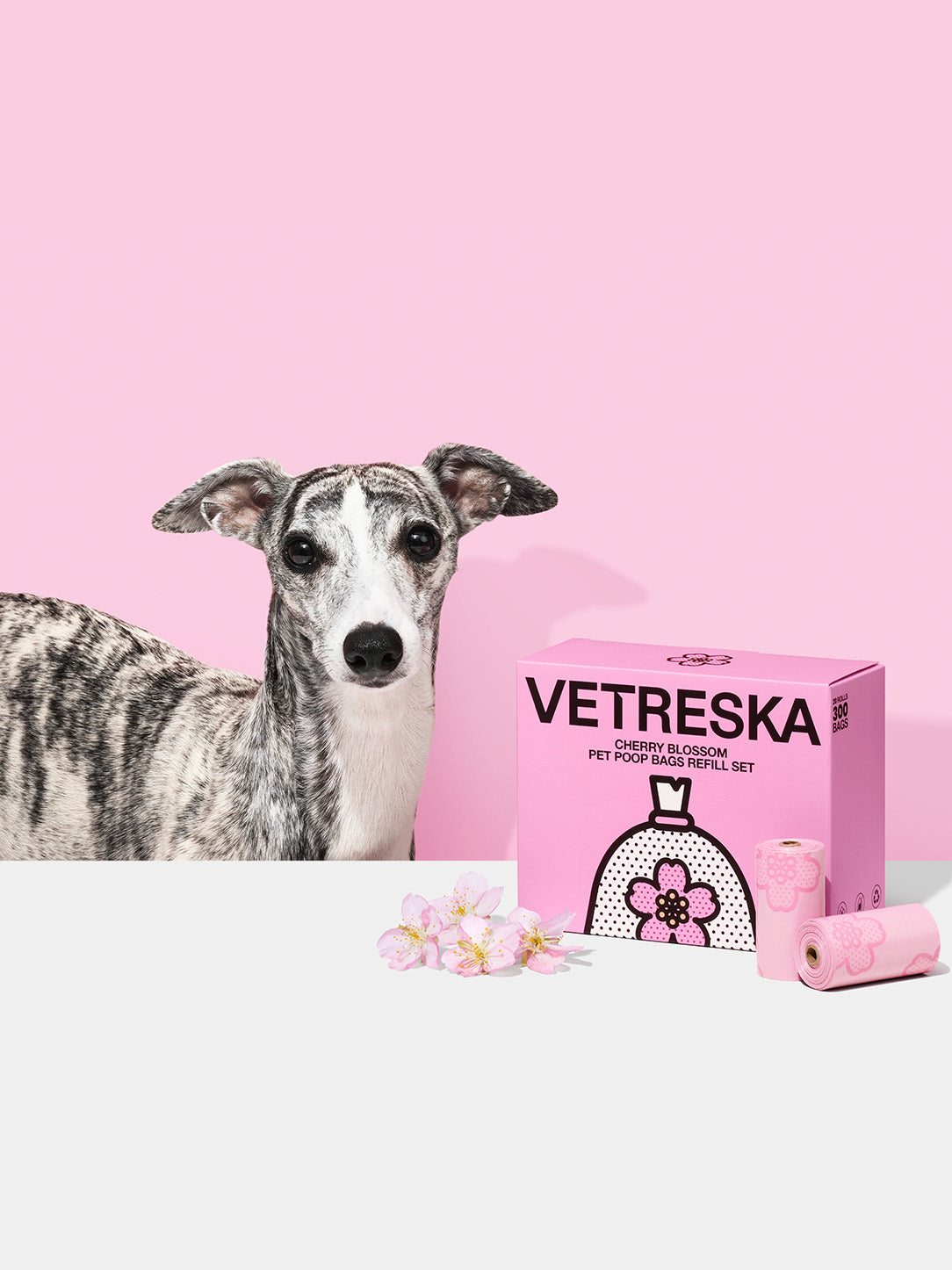 Cherry Blossom Pet Poop Bags Refill Set  (20 Rolls)