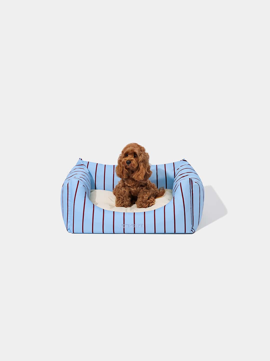 Vetreska Mist And Merlot Pet Sofa - Azure & Stripes