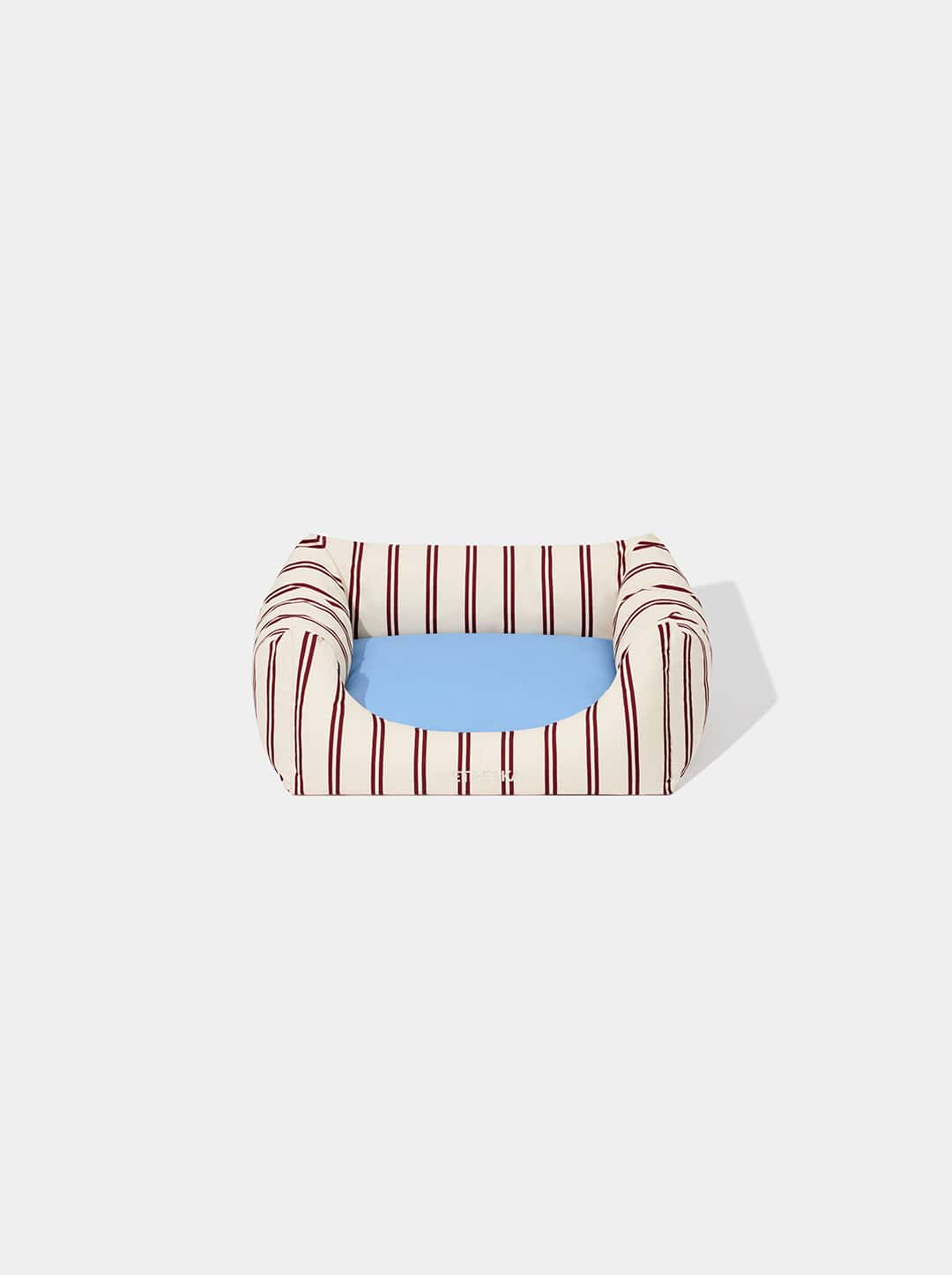 Vetreska Mist And Merlot Pet Sofa - Cream & Stripes