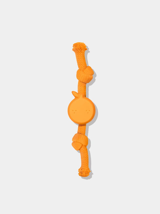 Tangerine Playful Charm Knot Rope Toy
