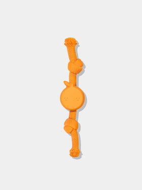 Tangerine Playful Charm Knot Rope Toy