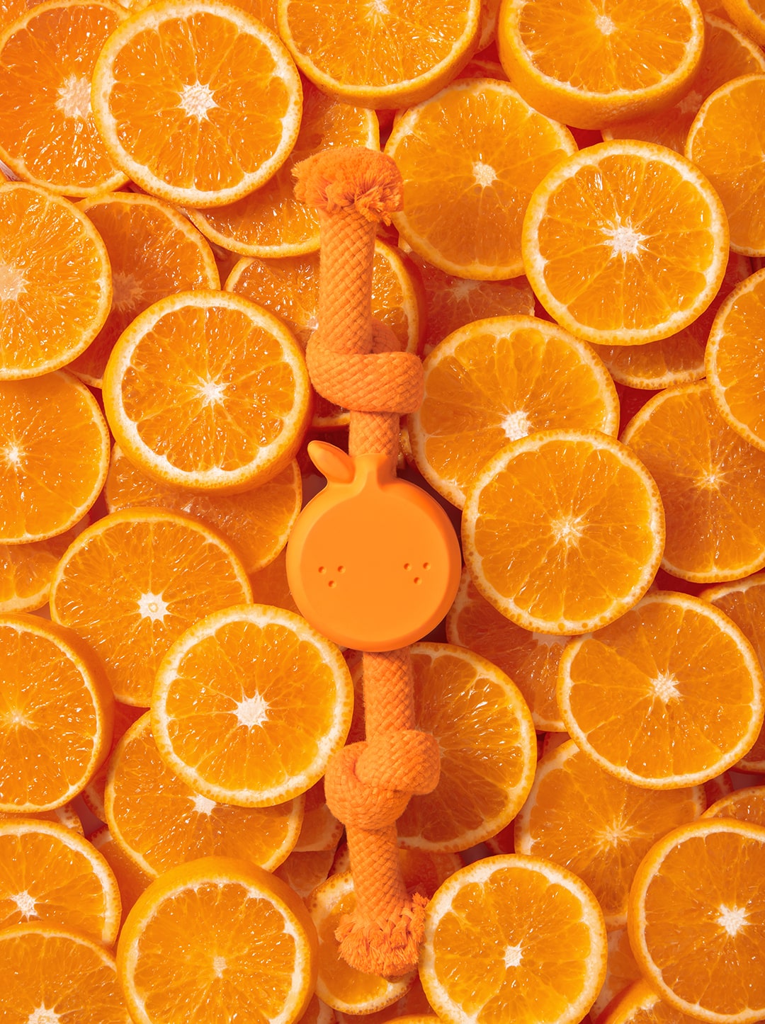 Tangerine Playful Charm Knot Rope Toy