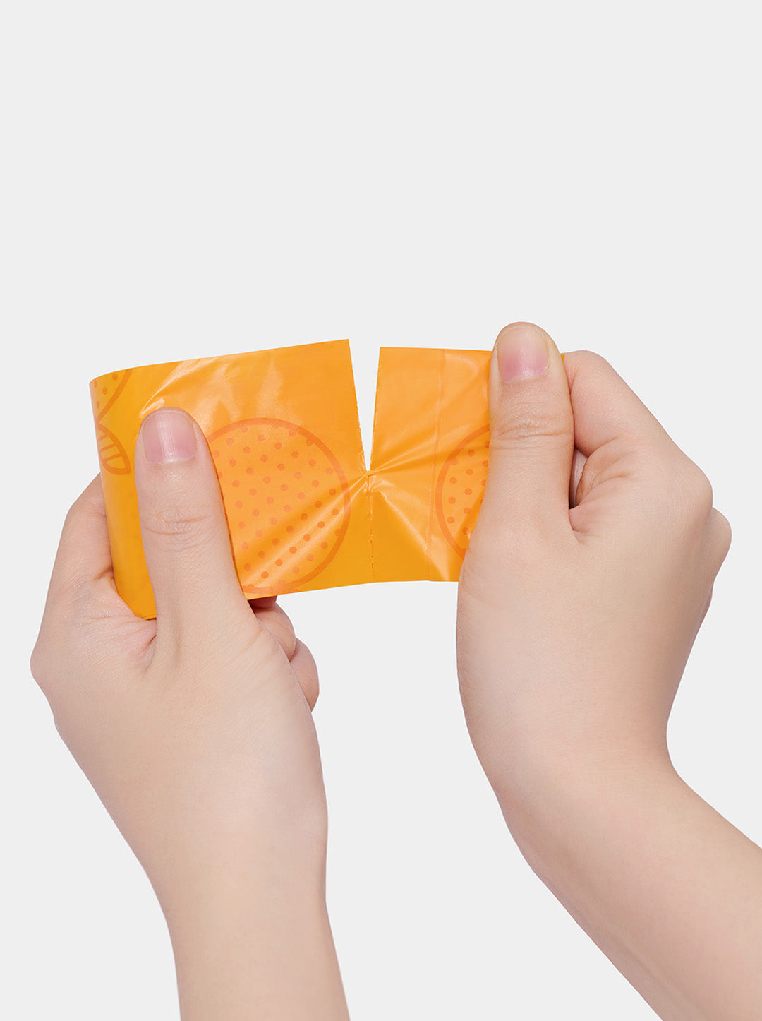 Tangerine Pet Poop Bags & Dispenser (1 Dispenser+1 Roll)